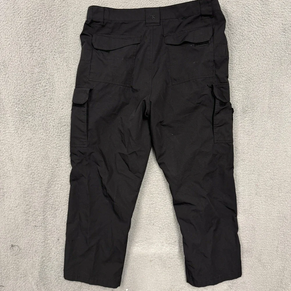 TRU-SPEC Cargo Pants Mens 40x30 Black Tactical Ripstop‎ Workwear Pockets Utility